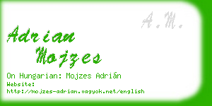 adrian mojzes business card